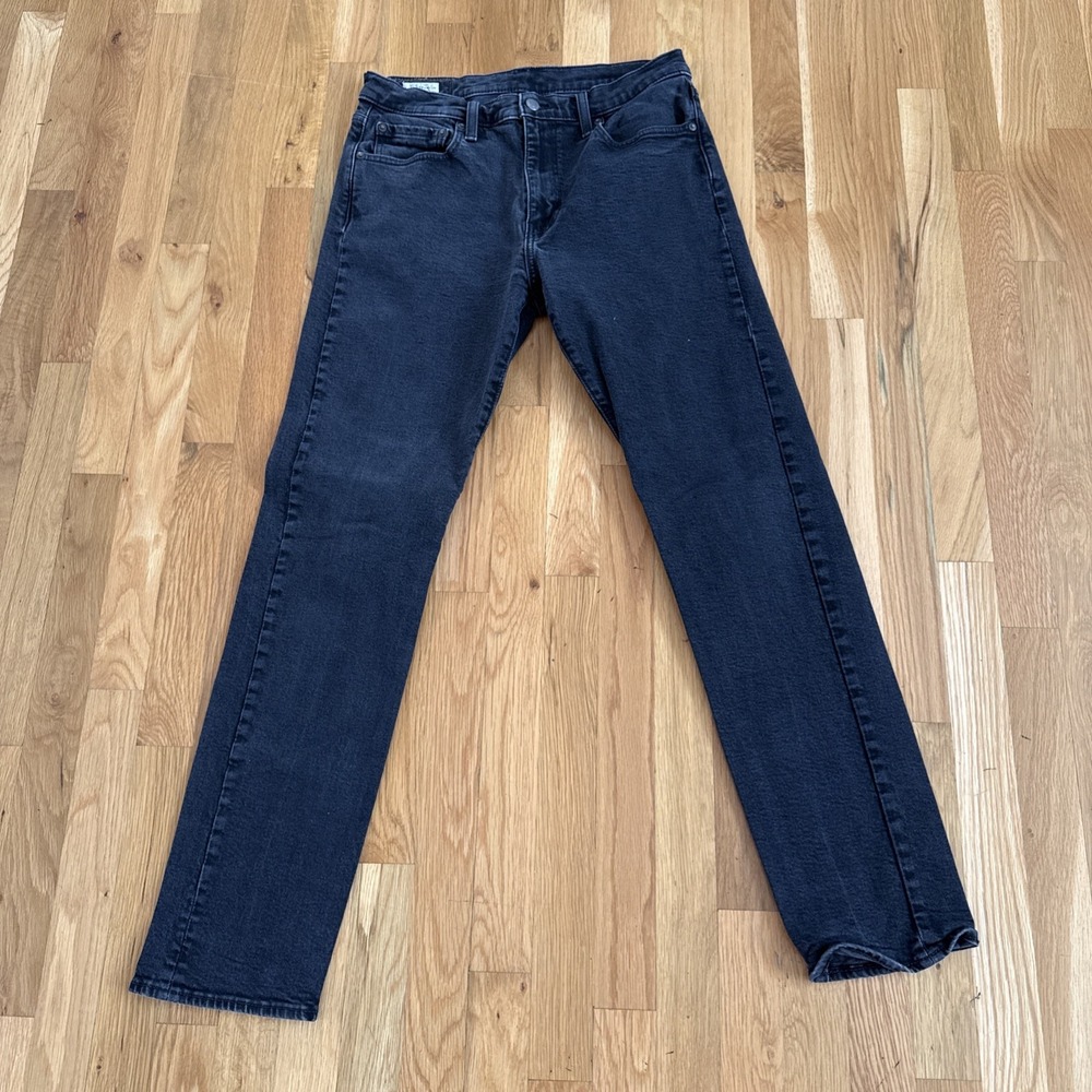 Levi's 502 Black Jeans Men's‎ W33 L34 Tapered Fit Denim Pants